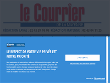 Tablet Screenshot of lecourrierdelamayenne.fr